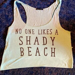No one likes a shady beach funny beach tank